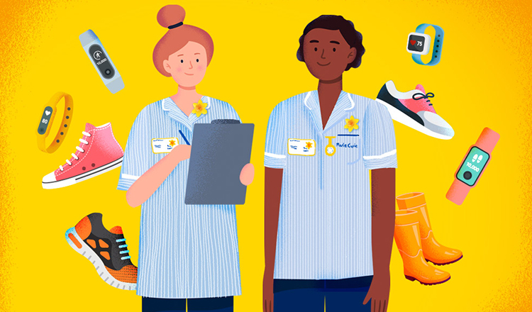 两个护士微笑的插图